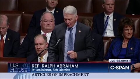 🔴👀🔴 Abraham Speaks on House Floor against Articles of Impeachment