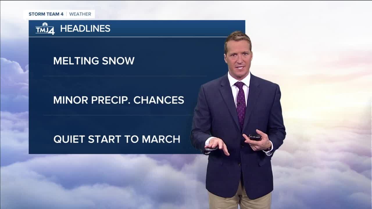 Southeast Wisconsin weather: Mild end to February, lows in the 30s