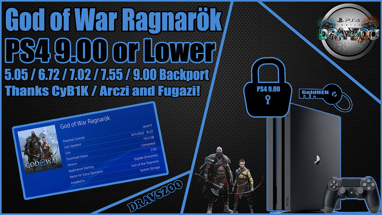 God of War Ragnarok v2.00 + DLC Backport by CyB1K PS4 9.00 or Lower! | Works perfectly TEST ❄️🪓