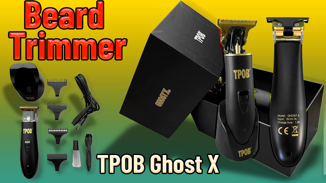 TPOB Ghost X Beard Trimmer | Professional Precision Beard and Mustache Trimmer