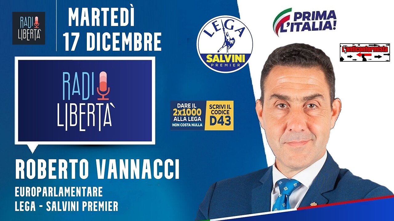 🔴 Intervista radiofonica all'On. Roberto Vannacci su Radio Libertà (17.12.2024)