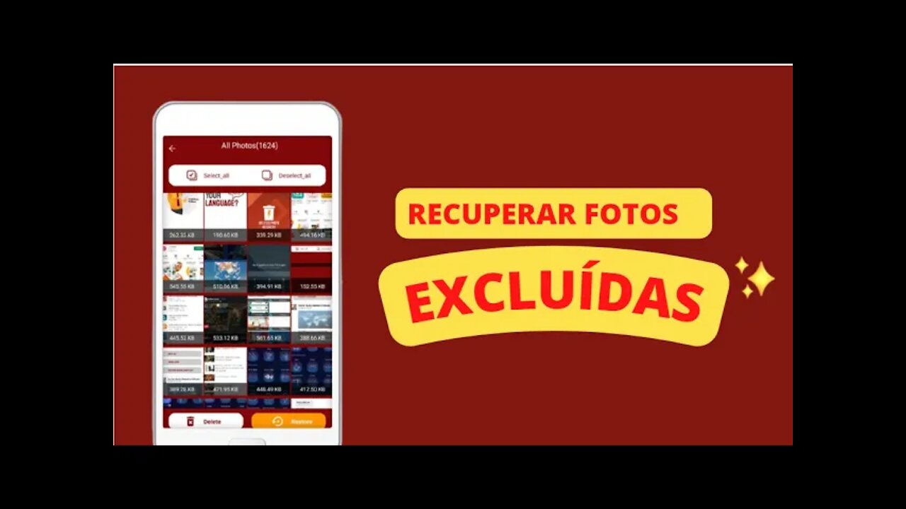 RECUPERAR FOTOS APAGADAS do Celular - Suas Fotos Excluídas de Volta de Forma fácil e rápida