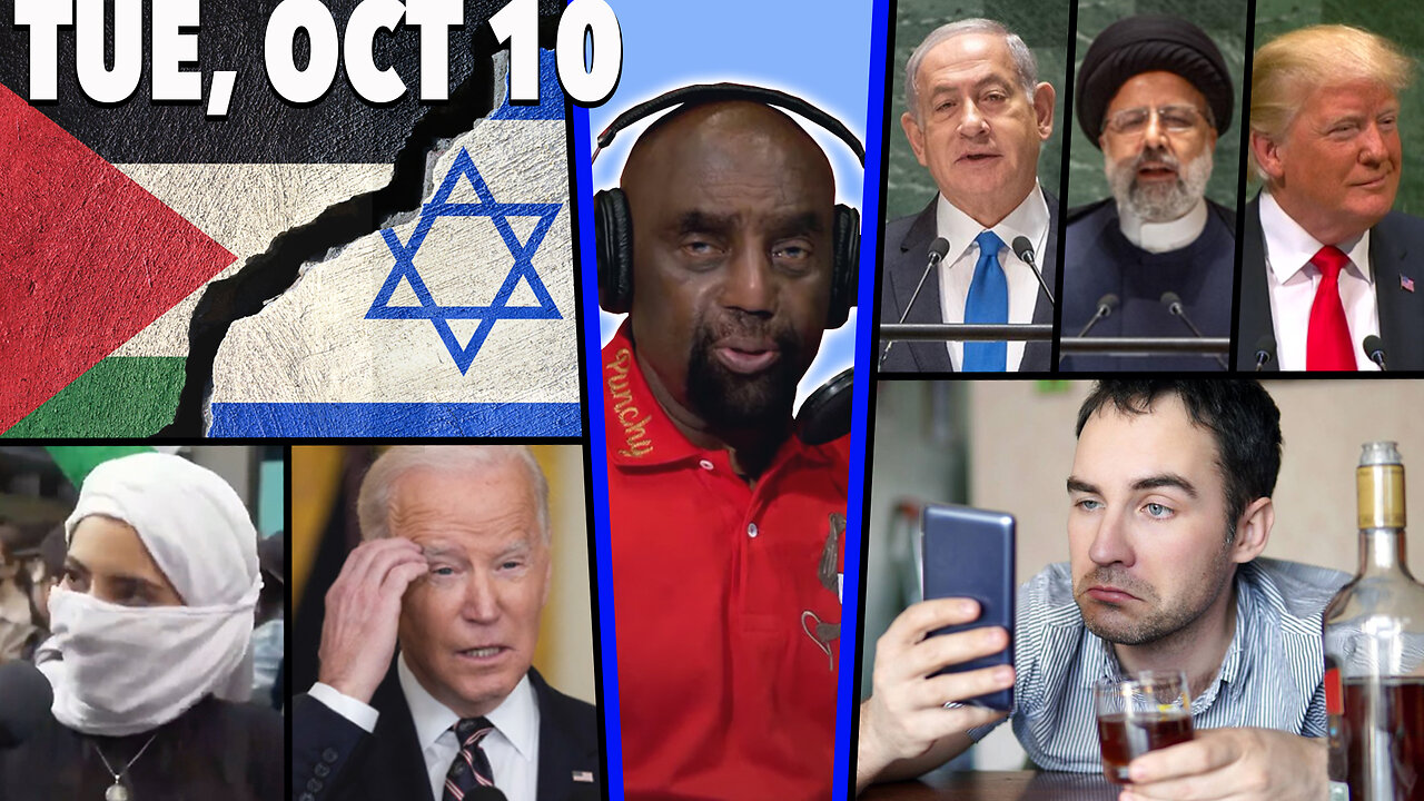 Israel Update; Rallies in the Streets; Caller is Drunk; Caller Reads Hemingway | JLP SHOW (10/10/23)