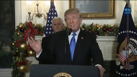 President Trump US Recognizes Jerusalem as Israel's Capital 12 06 2017 FULL SPEECH 720p