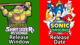 Sonic Origins Release Info, PS5 Controller Updater, TMNT Shredder's Revenge Update