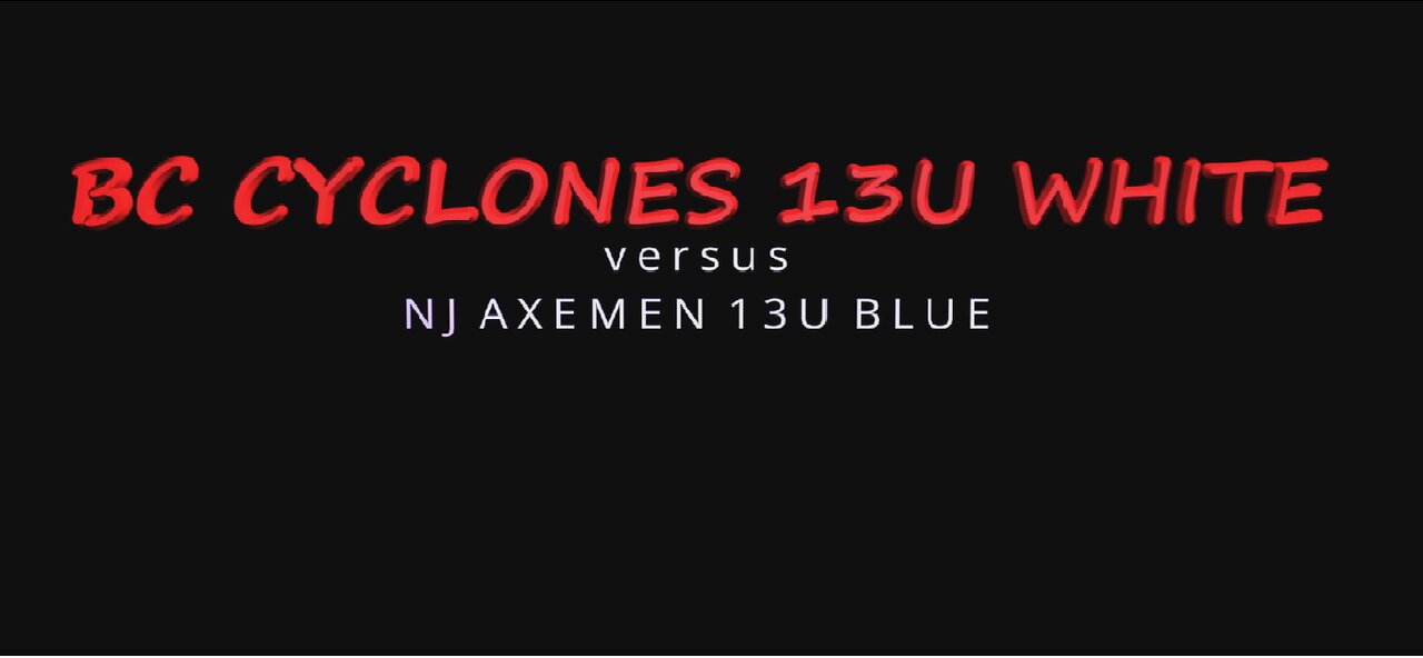 USABL 13U - BC Cyclones 13U White Week 1.