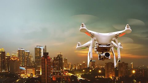 "Soaring Above the City: A Drone's Journey Upward"