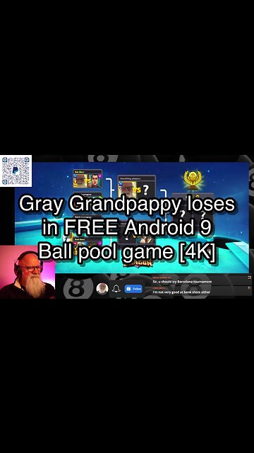 Gray Grandpappy loses in FREE Android 9 Ball pool game [4K] 🎱🎱🎱 8 Ball Pool 🎱🎱🎱