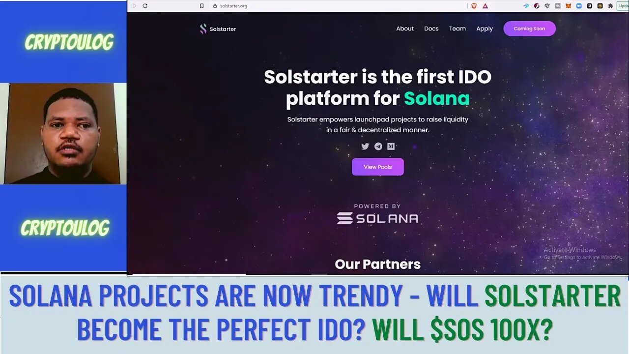 Solana Projects Are Now Trendy - Will Solstarter Become The Perfect IDO? Will $SOS 100X?