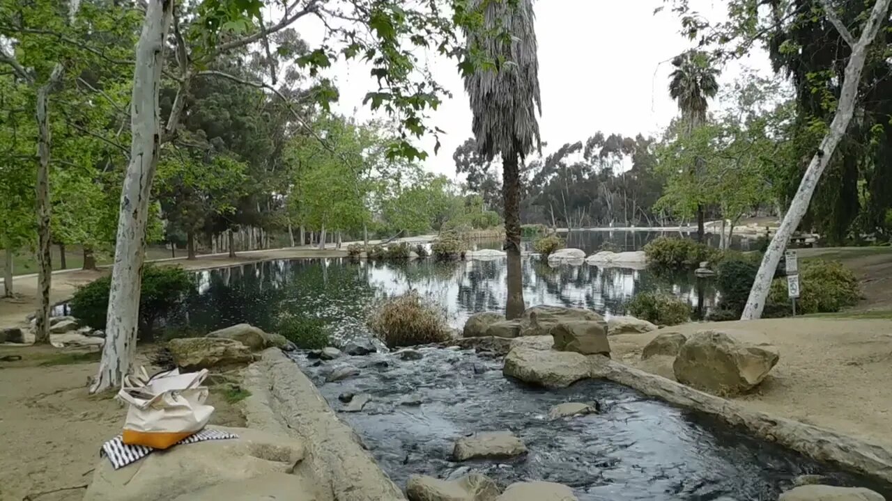 Knitting by the waterfall