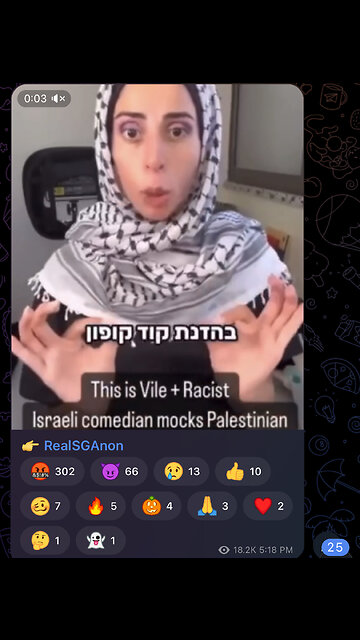 vile+racist israeli comedian mocks palestinians