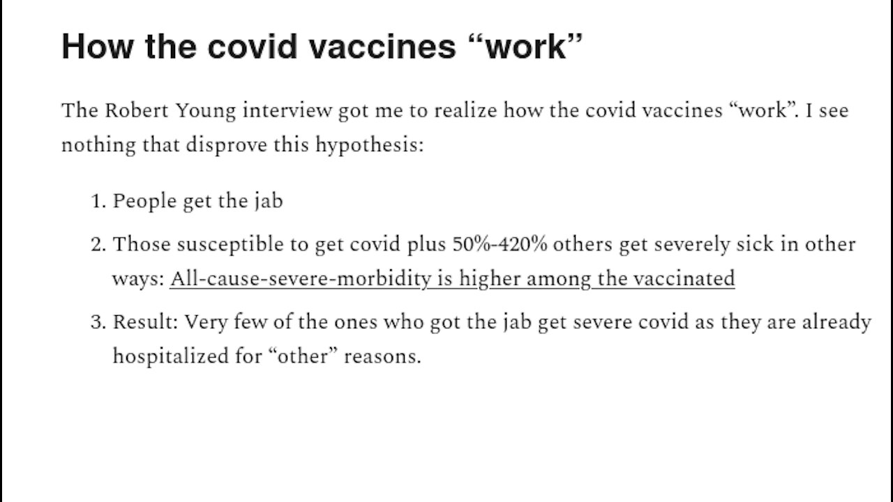 Covid vaccines remove the weak