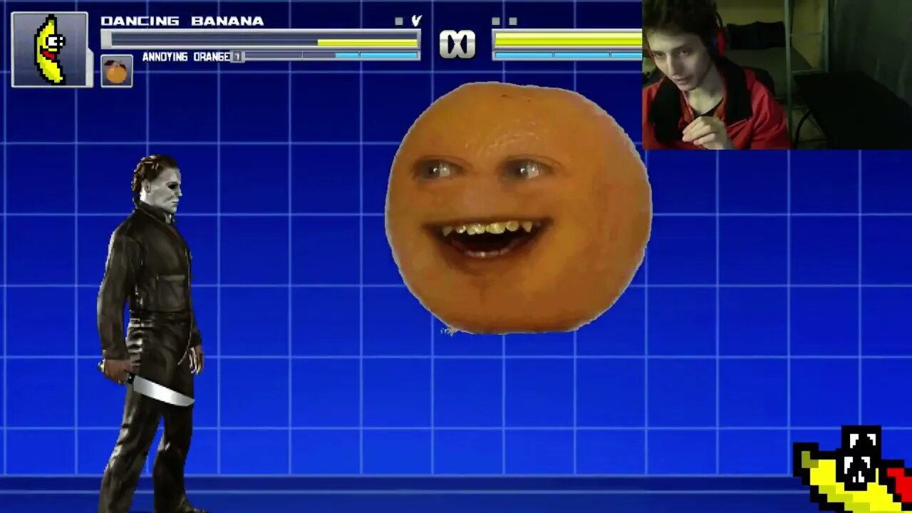 Fruit Characters (Annoying Orange And Dancing Banana) VS Michael Myers In An Epic Battle In MUGEN