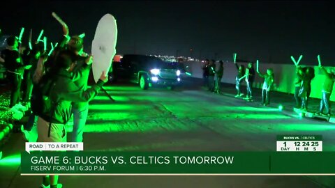 Bucks fans gather at Mitchell International Airport to welcome players home