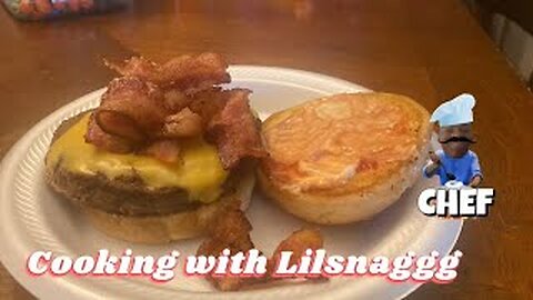 HOW TO MAKE A BACON CHEESEBURGER🍔💦!