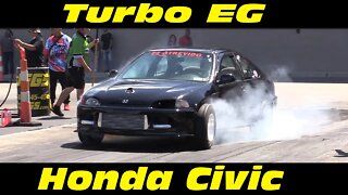 11 Second Turbo EG Civic Drag Racing IFO at National Trail Raceway