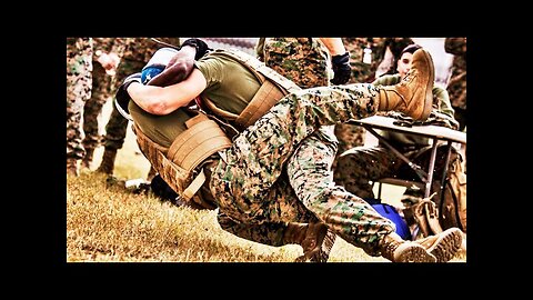 Friendly Knife Fighting Between Philippine Marine And USMC