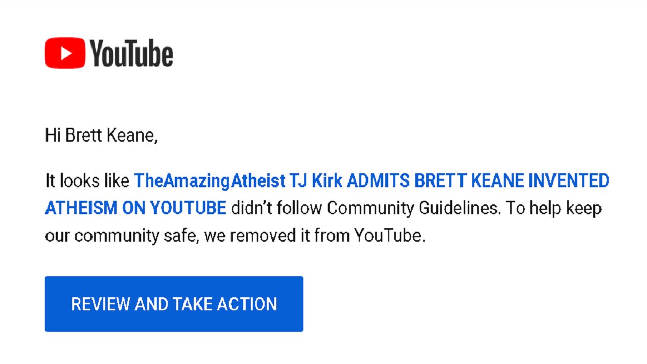 YouTube Atheists False Flag Brett Keane