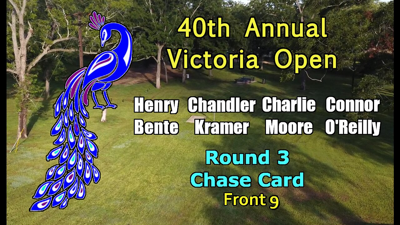 2023 Victoria Open Disc Golf — Round 3 FRONT 9 MPO Chase Card (Bente, Kramer, Moore, O'Reilly)