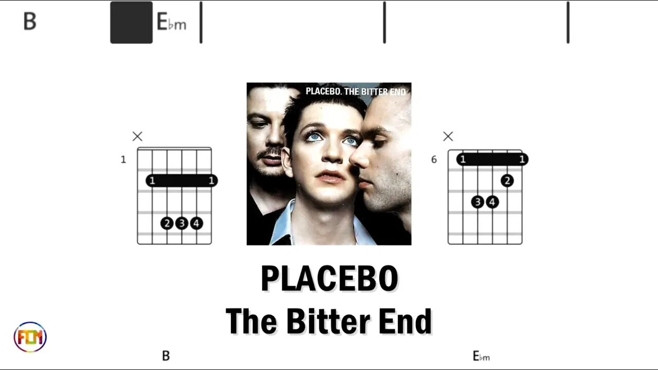 PLACEBO The Bitter End - (Chords & Lyrics like a Karaoke) HD