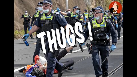 Melbourne Protest -Victoria Police assault elderly woman