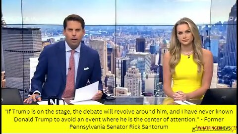 "If Trump is on the stage, the debate will revolve around him, and I have never known Donald Trump