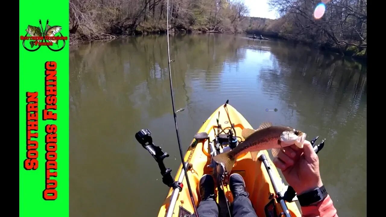 Kayak Crappie Fishing the Uwharrie River (Lost Spring Fishing Footage)