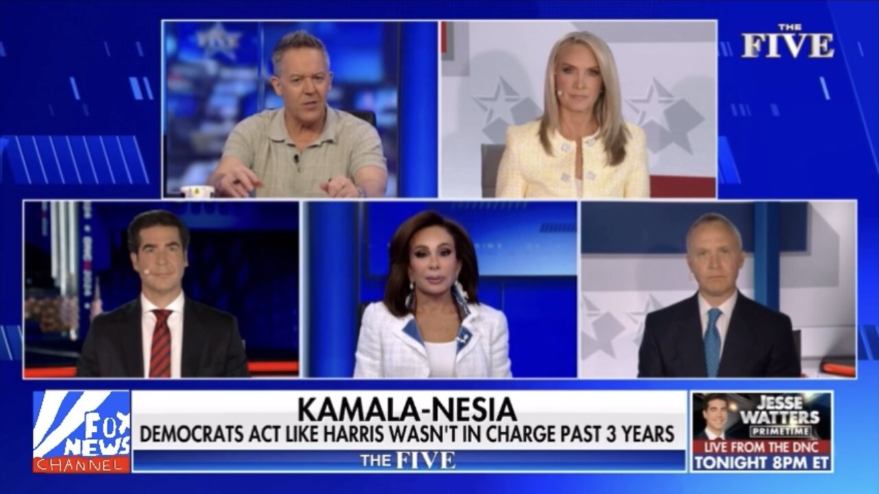 The FIVE: Democrats acting like Kamala Harris wasn’t in charge the past 3 yrs (August 22, 2024)