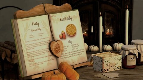 Thanksgiving Baking Ambience/Peaceful Fire Crackling with Soothing Instrumentals