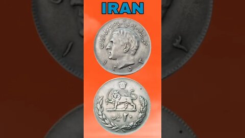 Iran 20 Rials 1974.#shorts #education #coinnotesz