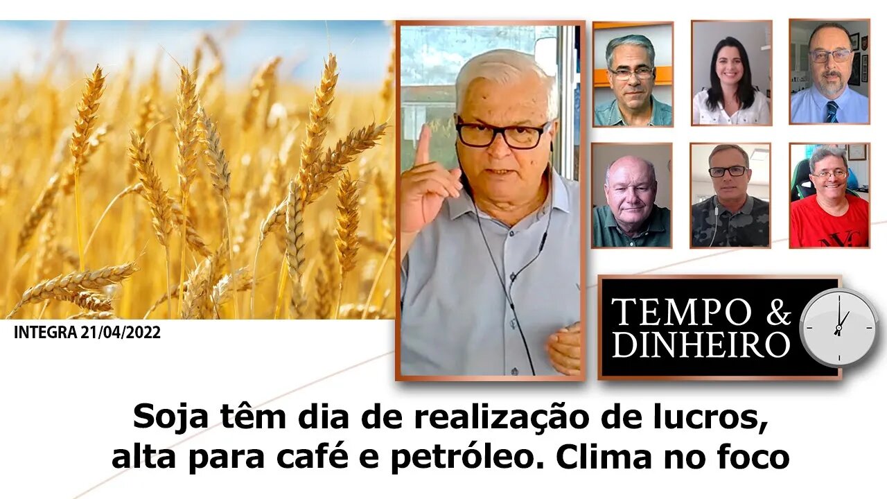 Soja têm dia de realização de lucros, alta para café e petróleo. Clima no foco