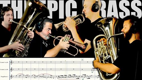 HOLST 1st SUITE in Eb with THE EPIC BRASS!!! 2 Cornets + 2 Flugelhorns + 2 Euphoniums + 2 Tubas
