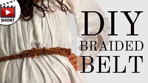Making A Braided Leather Belt #shorts