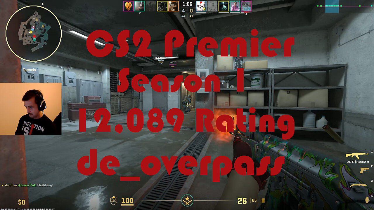 CS2 Premier Matchmaking - Season 1 - 12,197 Rating - de_overpass