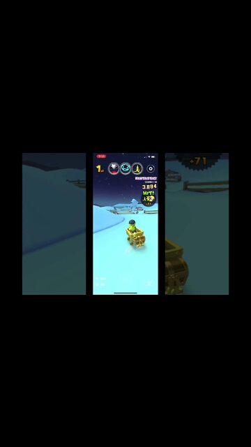 Mario Kart Tour - Blizzard Balloons Gameplay (Frost Tour Gift Glider Reward)