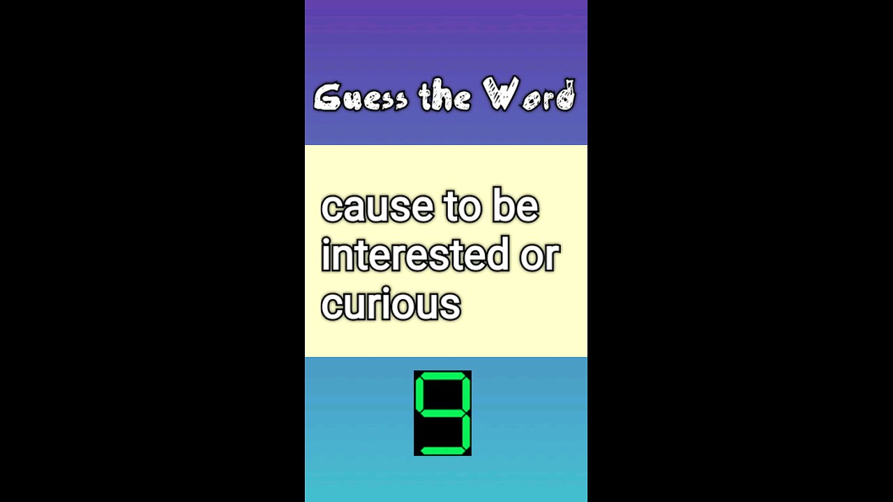 Guess the Word | English | Level 1