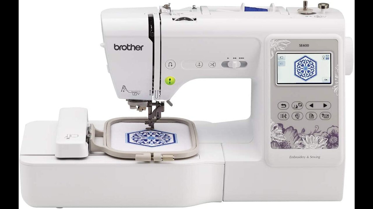 Brother SE600 Combination Computerized Sewing and 4x4 Embroidery Machine with Color LCD display