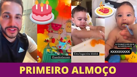 PRIMEIRO ALMOÇO DE MIGUEL E MÊSVERSÁRIO COM TEMA DE FRUTINHAS