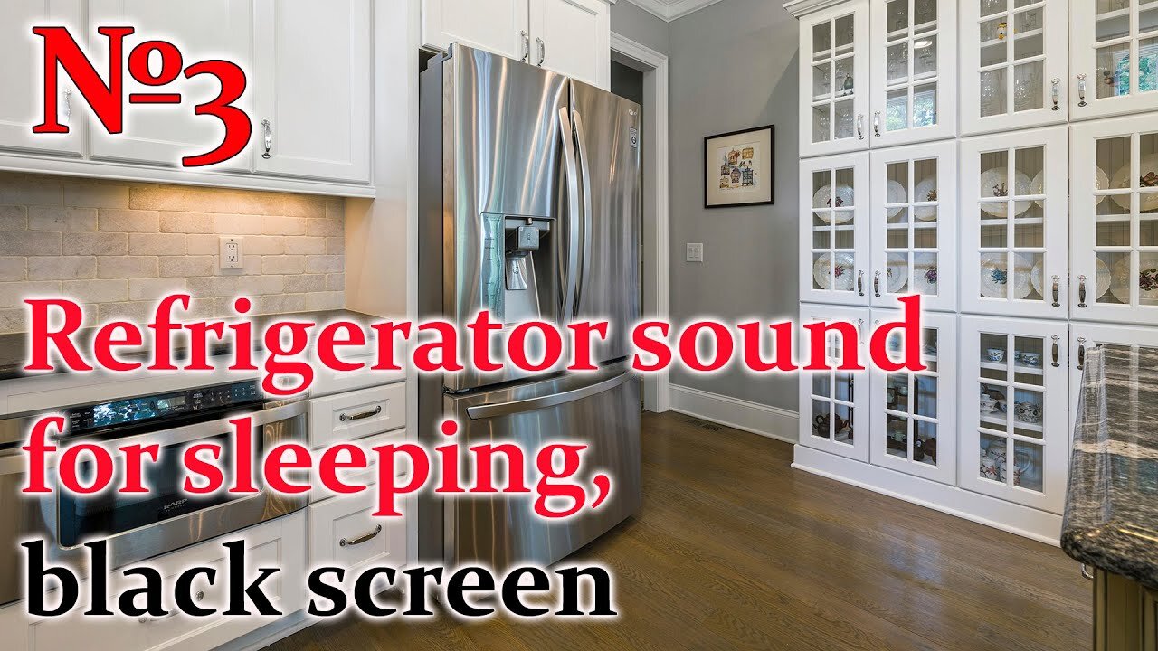 Refrigerator sound for sleeping, black screen №3