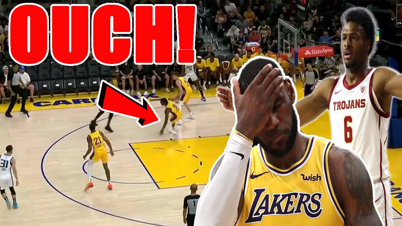 Bronny James' NBA debut was a DISASTER! GOES VIRAL for getting his ANKLES BROKEN!