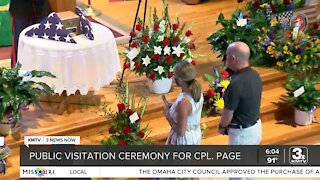 Public visitation for Cpl. Daegan Page