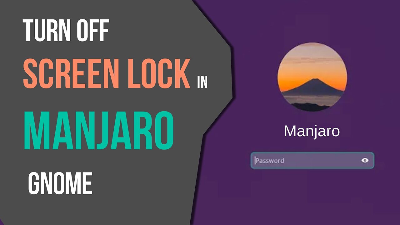 How to turn OFF Automatic Screen Lock in Manjaro Gnome