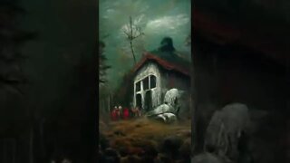 Alive Drawing of creepy cottage in the forest