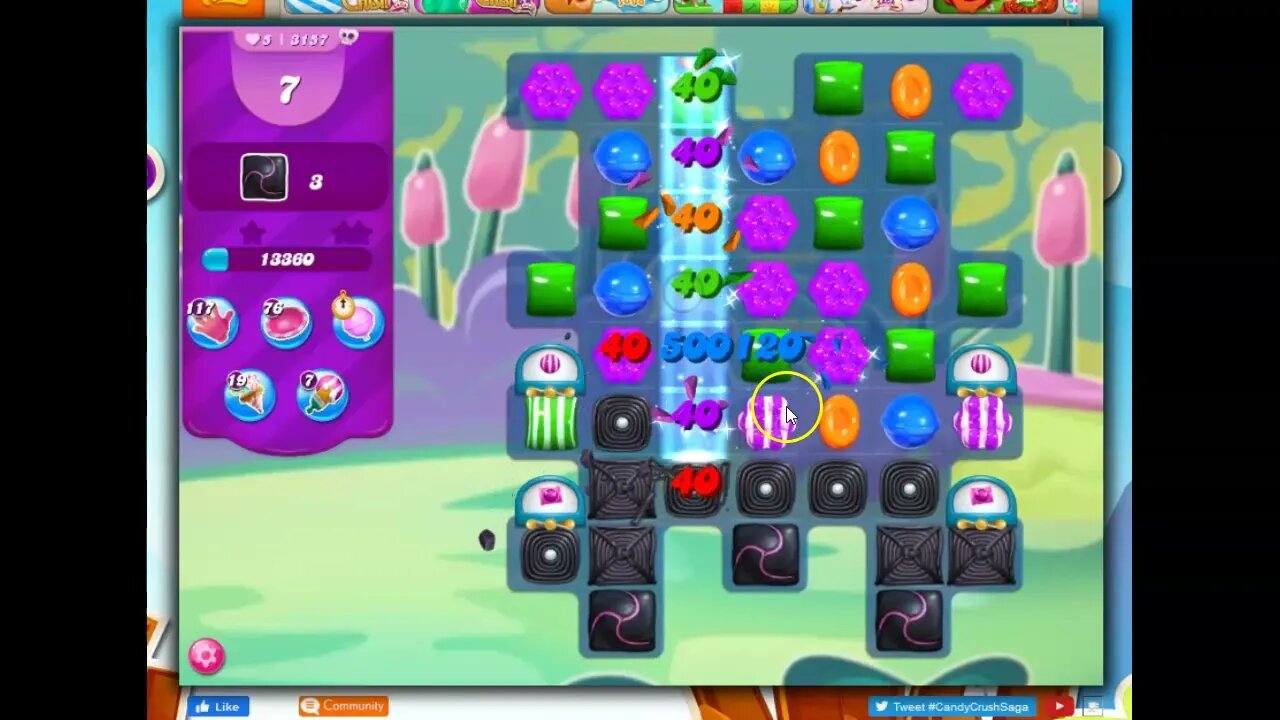 Candy Crush Level 3157 Talkthrough, 13 Moves 0 Boosters