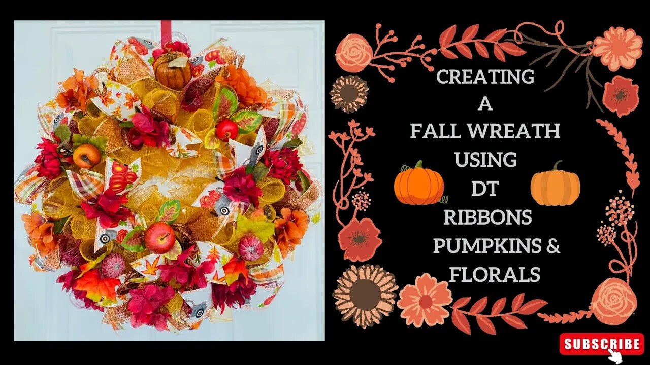 Fall Wreath DIY| Dollar Store Crafts| Easy Wreath For Fall Using Dollar Tree Items| Home Decor DIY