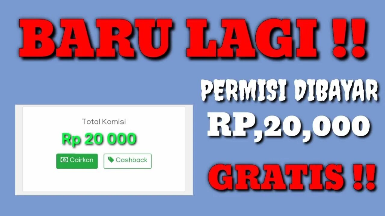 BARU !! PERMISI DIBAYAR Rp,20,000 GRATIS APK PENGHASIL SALDO DANA TERBARU 2022