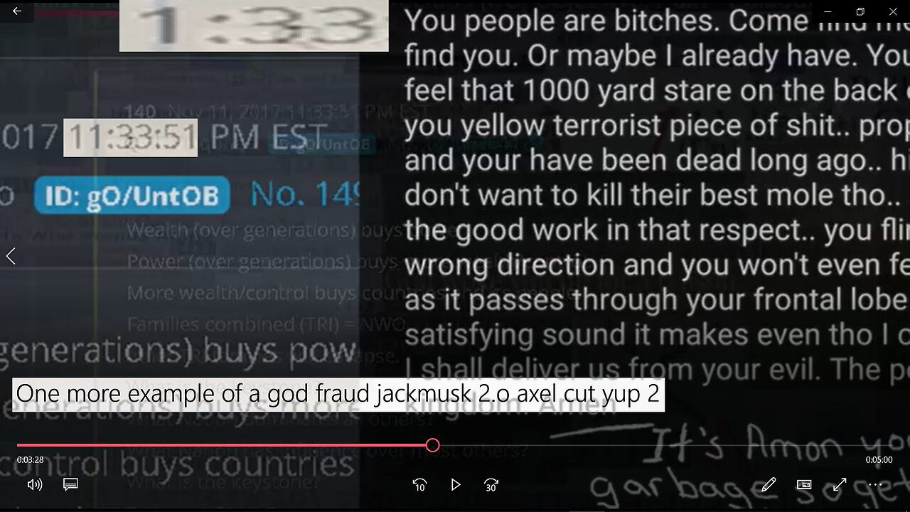 One more example of a "god" fraud jackmusk 2.o axel cut yup 2