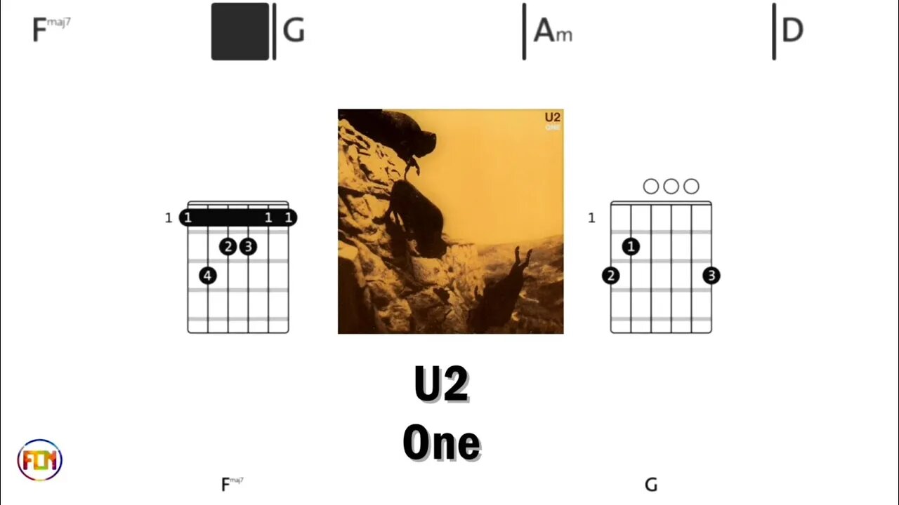 U2 One - (Chords & Lyrics like a Karaoke) HD