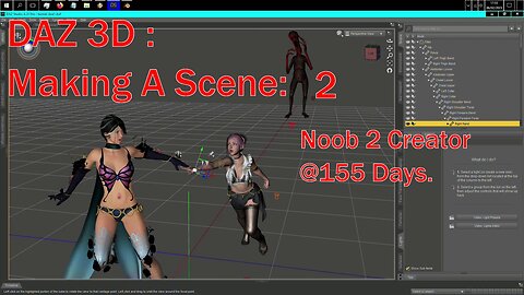 DAZ 3D : Making A Scene 2 ~ Tekken And DOA Elise ~ Space Monster.