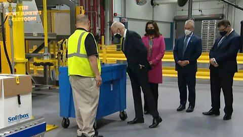 Biden tours Pfizer in Michigan.